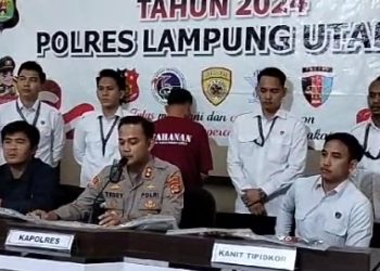 Polres Lampura Menahan Kepsek SMPN 1 Bunga Mayang