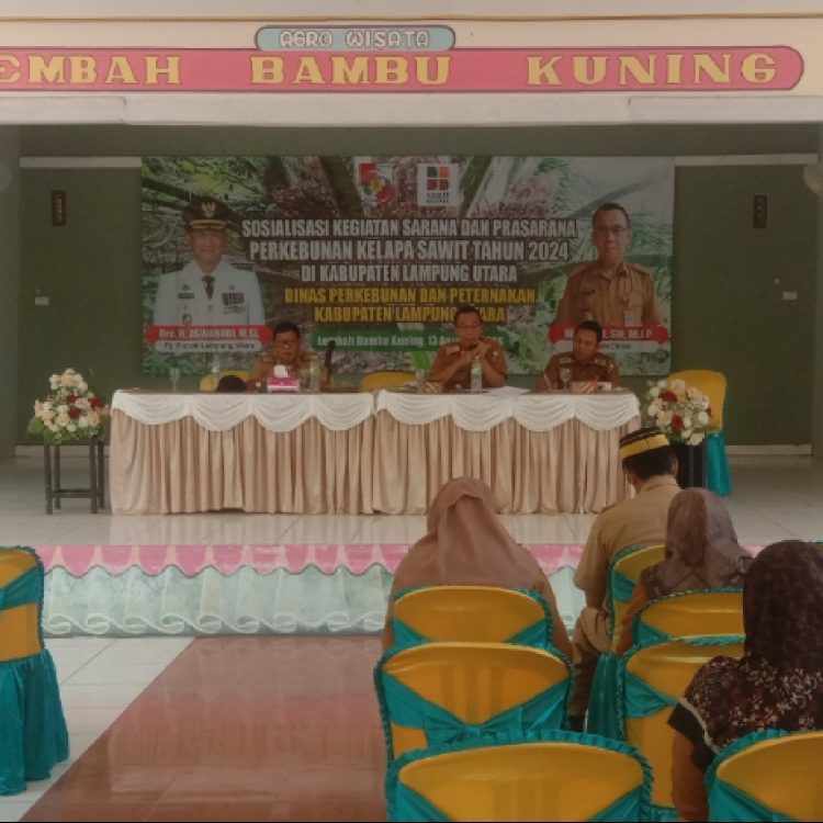 Disbunnak Lampura Gelar Sosialisasi Sarana dan Prasarana Perkebunan Kelapa Sawit 2024