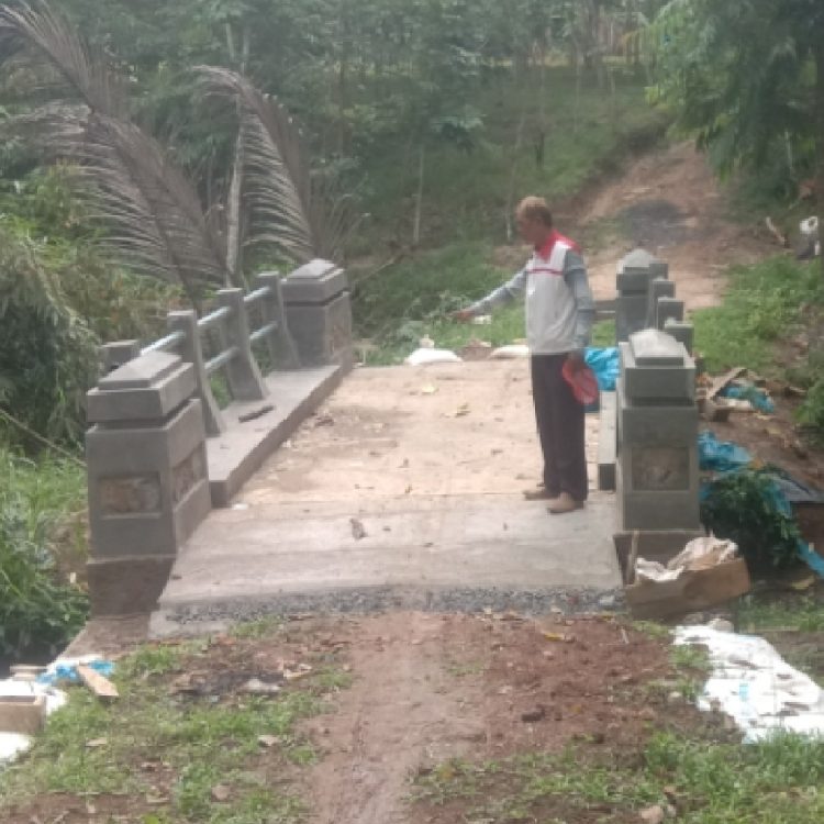 Ratu Abung Bangun Jembatan Penghubung Antar Dusun
