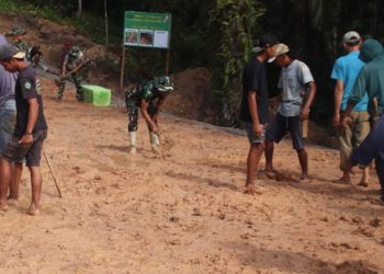 Jalan Lingkar TMMD Ke-123 Kodim 0412/LU Di Desa Subik Masuk Tahap Perapian.