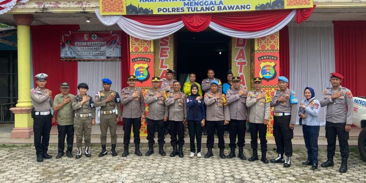Kabag Ops Bersama PJU Polres Tulang Bawang Kunjungan di Tiga Pos Operasi Ketupat Krakatau 2025,