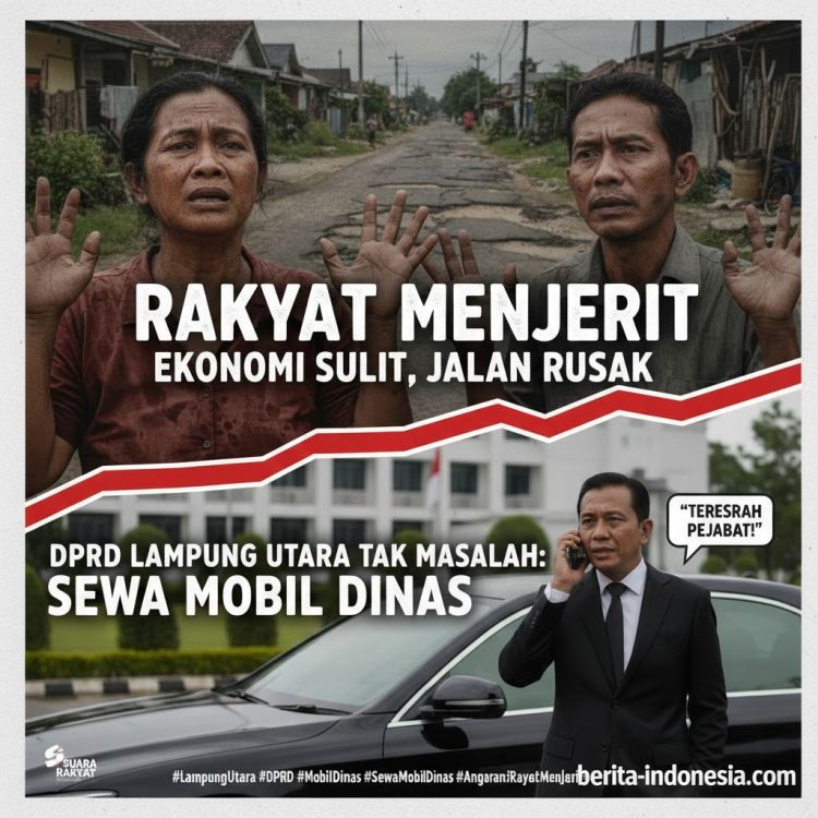 Katanya Efisiensi : DPRD Lampung Utara Tak Masalah dengan Sewa Mobil Dinas