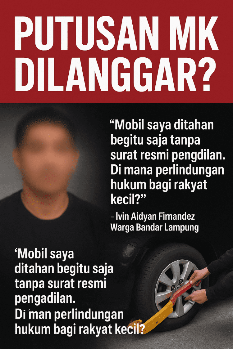 Viral Aksi Debt Collector Tahan Mobil, Netizen Soroti Polda Lampung dan Ingatkan Putusan MK