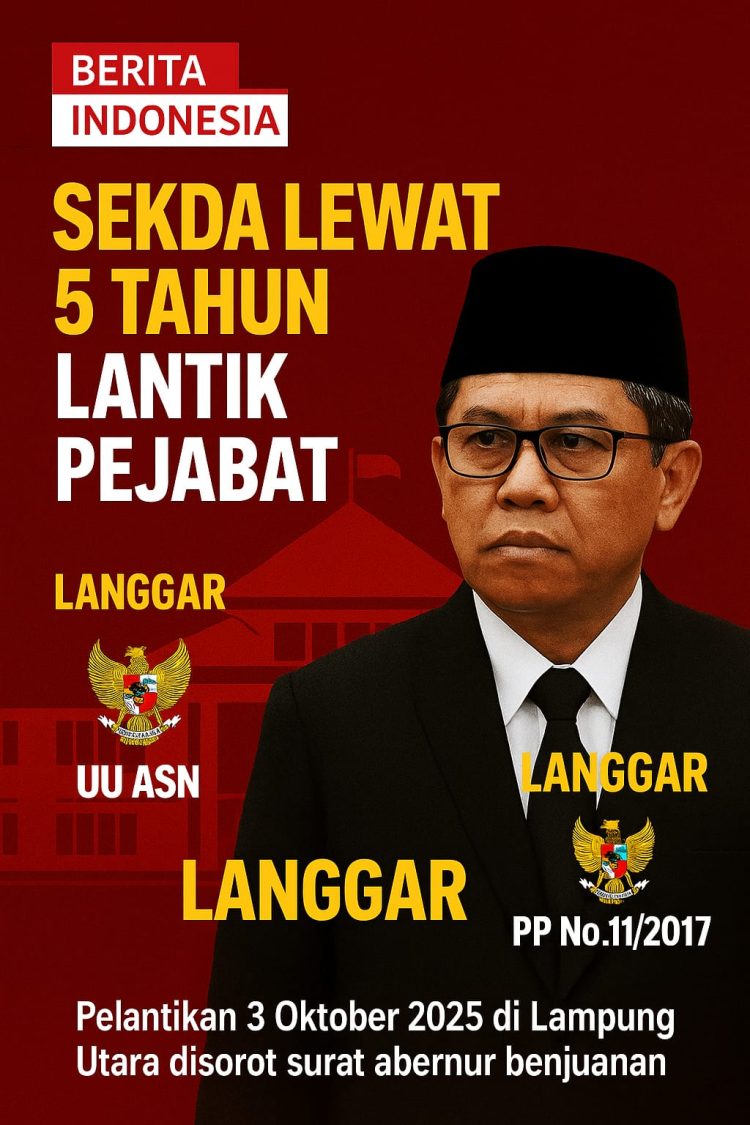 Dugaan Pelanggaran Administratif dalam Pelantikan Pejabat Lampung Utara: Masa Jabatan Sekda Melewati Batas, Pelantikan oleh Wakil Bupati Disorot