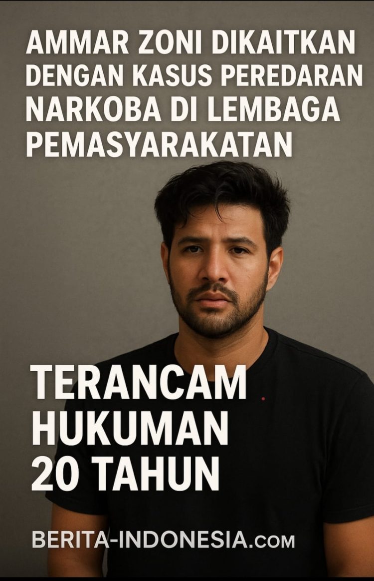 Ammar Zoni Dikaitkan dengan Kasus Peredaran Narkoba di Lembaga Pemasyarakatan — Terancam Hukuman 20 Tahun