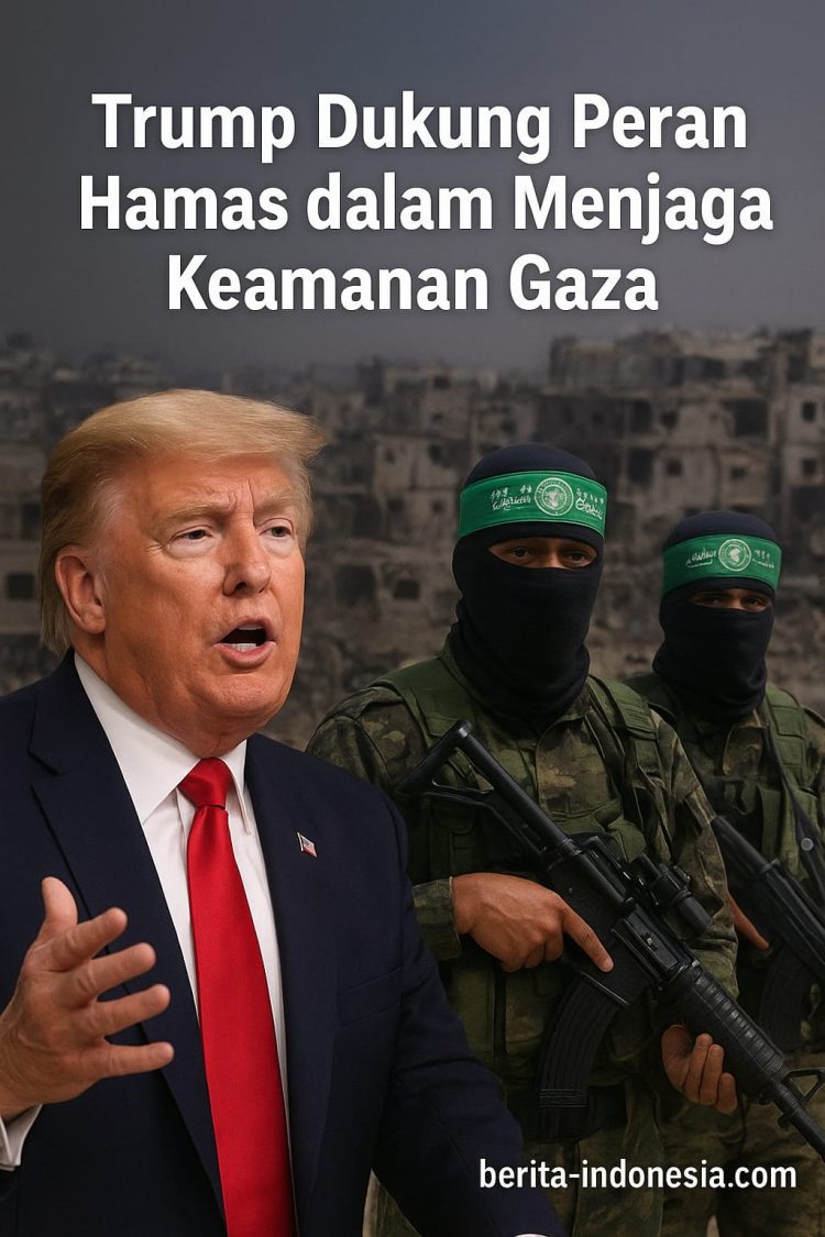 Trump Dukung Peran Hamas dalam Menjaga Keamanan Gaza