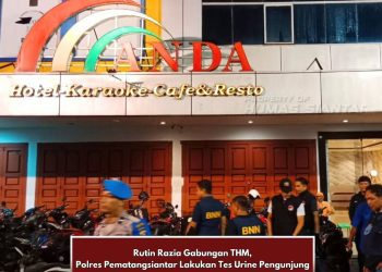 Polres Pematangsiantar Rutin Gelar Razia Gabungan di THM, Tes Urine Pengunjung Negatif Narkoba