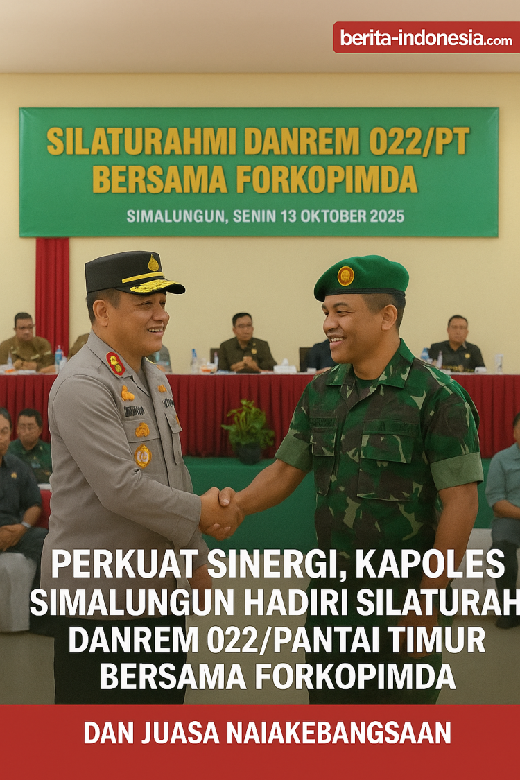 Perkuat Sinergi, Kapolres Simalungun Hadiri Silaturahmi Danrem 022/Pantai Timur Bersama Forkopimda