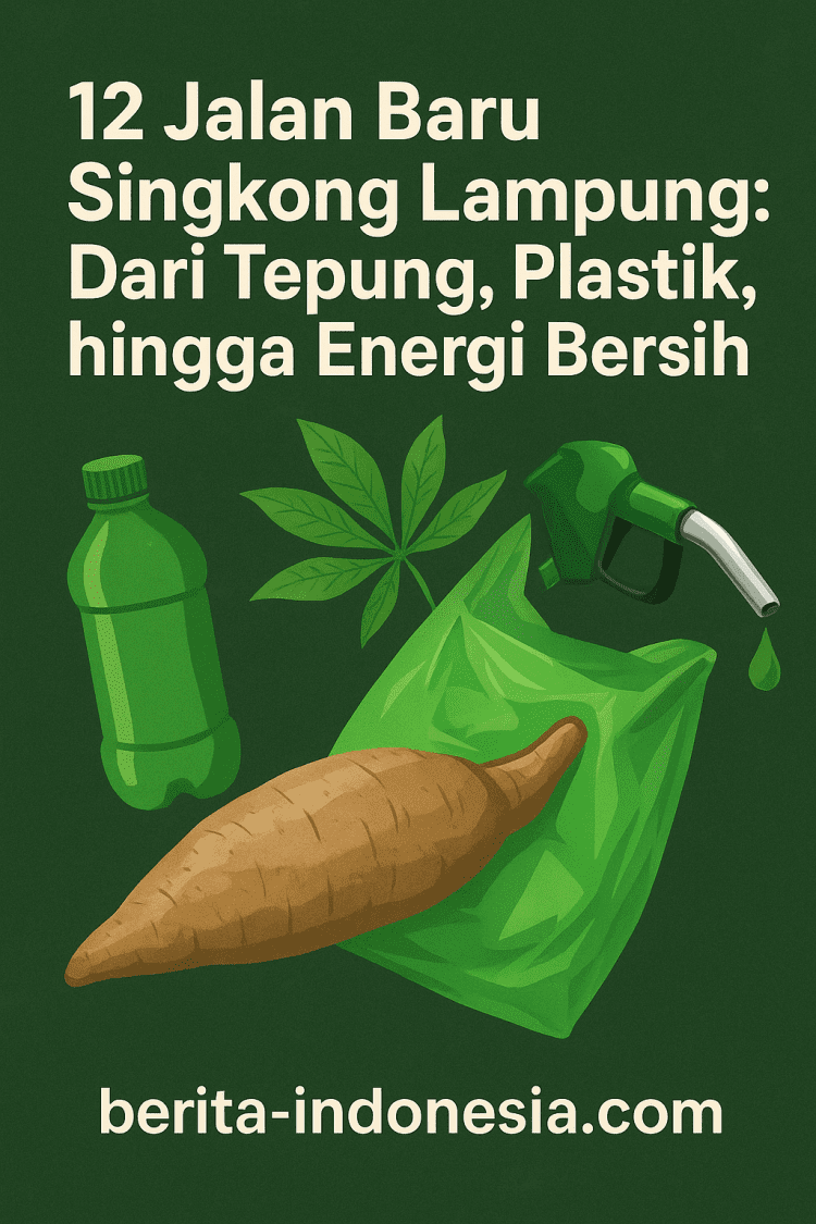 12 Jalan Baru Singkong Lampung: Dari Tepung, Plastik, hingga Energi Bersih
