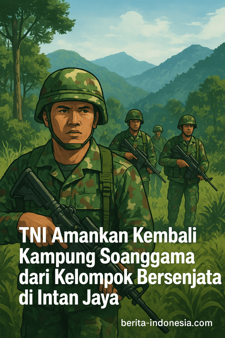 TNI Amankan Kembali Kampung Soanggama dari Kelompok Bersenjata di Intan Jaya