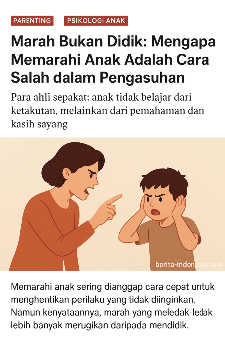 Marah Bukan Didik: Mengapa Memarahi Anak Adalah Cara Salah dalam Pengasuhan
