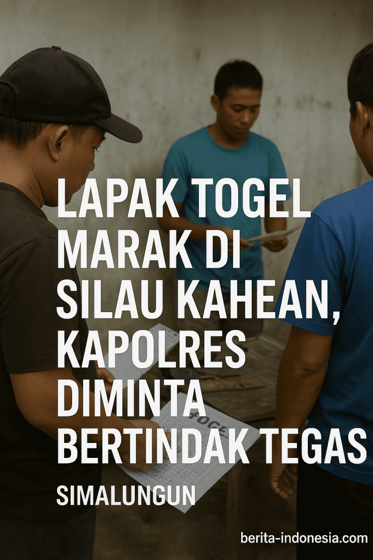 Lapak Togel Marak di Silau kahean Kapolres Diminta Bertindak Tegas