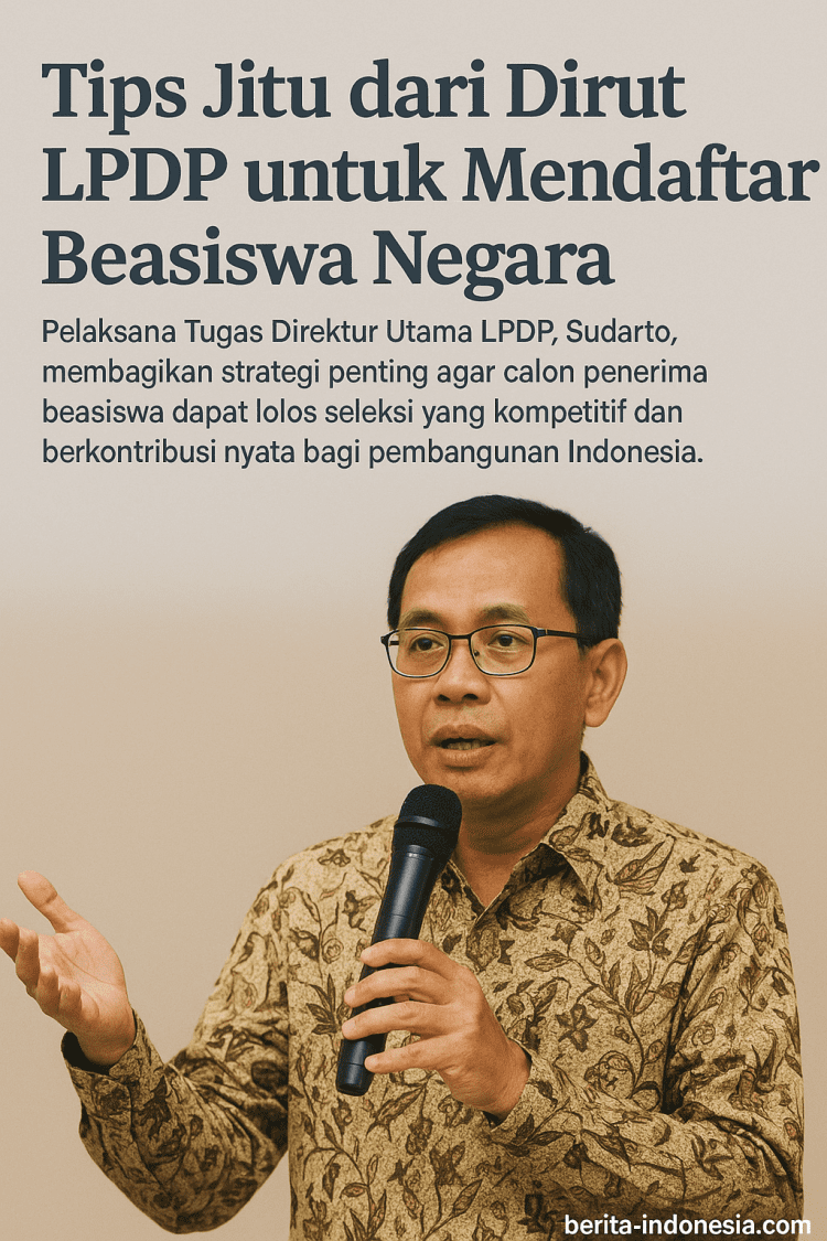 Tips Jitu dari Dirut LPDP untuk Mendaftar Beasiswa Negara