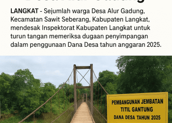 Masyarakat Desak Inspektorat Periksa Dugaan Mark Up Dana Desa Alur Gadung