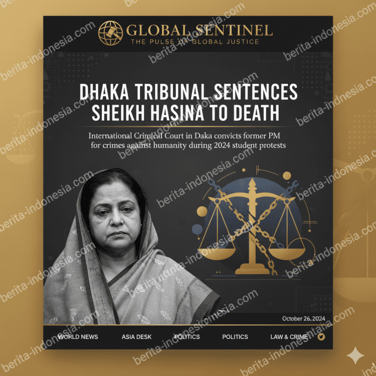 15 Tahun Berkuasa, Mantan PM Bangladesh Sheikh Hasina Dijatuhi Hukuman Mati