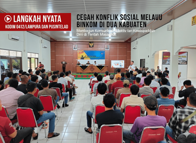 Kodim 0412/Lampura dan Pusintelad Gelar Binkom untuk Cegah Konflik Sosial di Dua Kabupaten