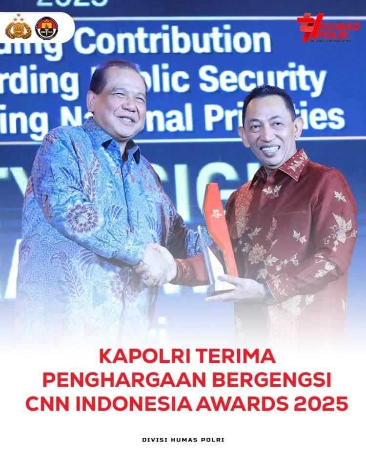 Kapolri Raih Penghargaan Bergengsi CNN Indonesia Awards 2025