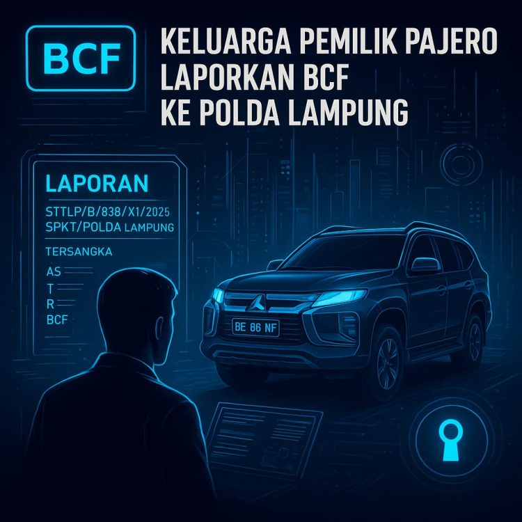 Keluarga Pemilik Pajero Laporkan BCF ke Polda Lampung, Soroti Penarikan Paksa dan Dugaan Kebocoran Data