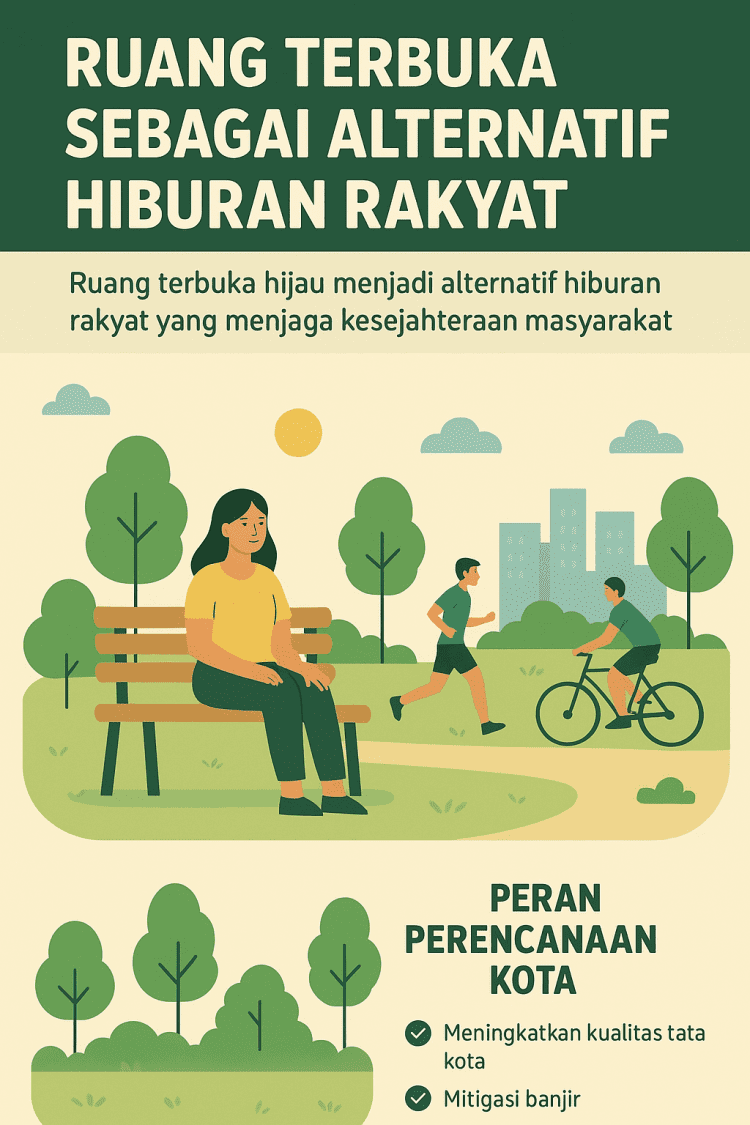 RUANG TERBUKA SEBAGAI ALTERNATIF HIBURAN RAKYAT DAN FASILITAS PENINGKAT KESEJAHTERAAN PERKOTAAN