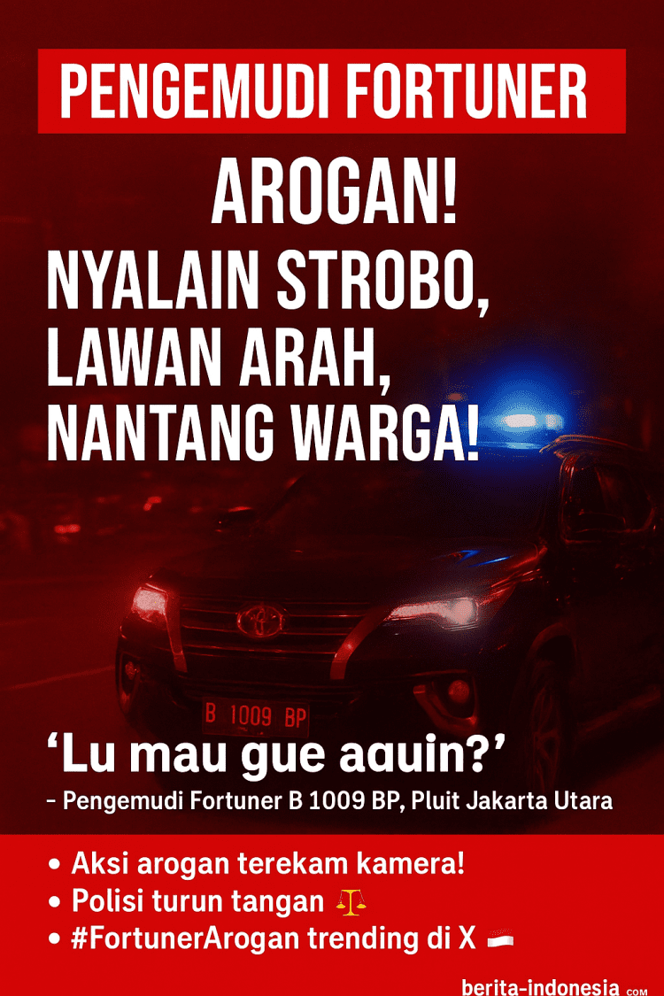 🚨 Pengemudi Fortuner Strobo Arogan di Pluit Jadi Viral: “Lu Mau Gue Aduin?”
