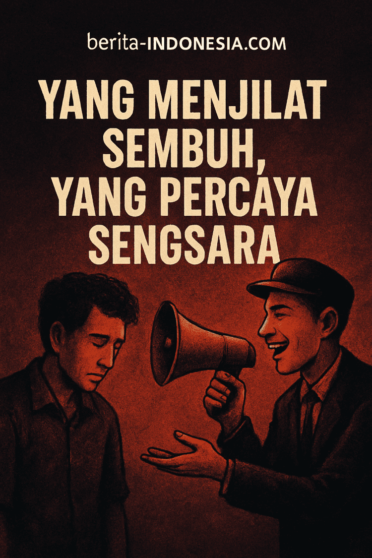 Yang Menjilat Sembuh, Yang Percaya Sengsara