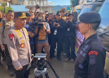 Sinergi Negara: Brimob Polda Sumut Amankan Kunjungan Presiden di Lokasi Bencana Tapteng–Sibolga