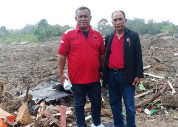 PDI Perjuangan Sumut Salurkan Bantuan, Tiga Desa di Humbahas Hancur Akibat Bencana