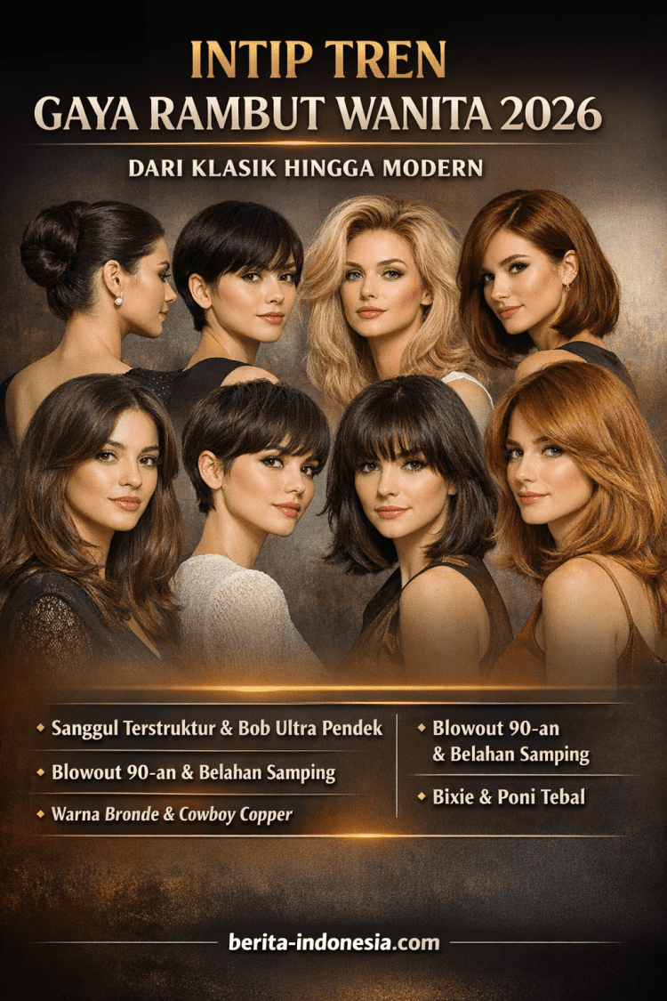 Intip Tren Gaya Rambut Wanita 2026, Dari Klasik hingga Modern