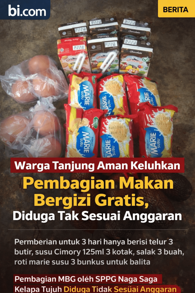 Warga Tanjung Aman Keluhkan Pembagian Makan Bergizi Gratis, Diduga Tak Sesuai Anggaran