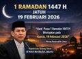 Pemerintah Tetapkan 1 Ramadan 1447 H Jatuh 19 Februari 2026