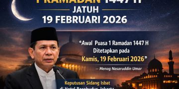 Pemerintah Tetapkan 1 Ramadan 1447 H Jatuh 19 Februari 2026