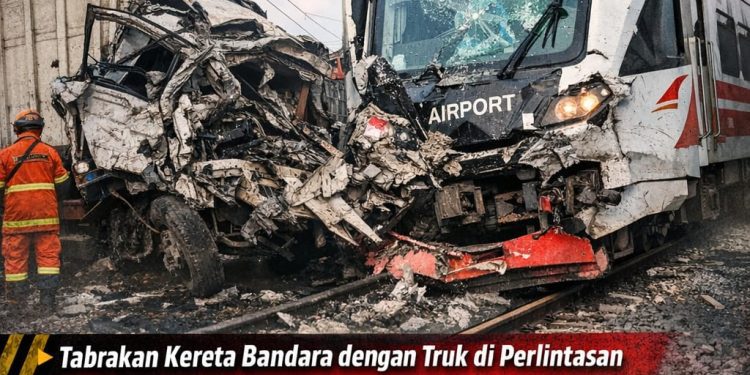 Kereta Bandara Soekarno-Hatta Tertemper Truk di Poris–Batu Ceper, Sejumlah Perjalanan KRL Dibatalkan