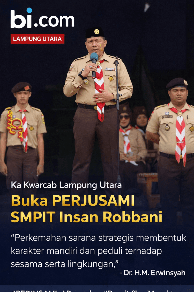Buka PERJUSAMI SMPIT Insan Robbani, Ka Kwarcab Lampung Utara Tekankan Karakter Mandiri dan Peduli