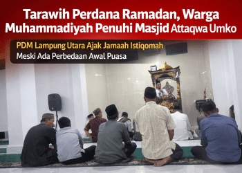 Tarawih Perdana Ramadan, Warga Muhammadiyah Penuhi Masjid Sadhan Attaqwa Umko