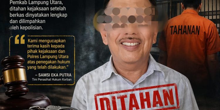 Eks Pejabat Lampung Utara Ditahan, Kasus Dugaan Penganiayaan Masuk Tahap P21