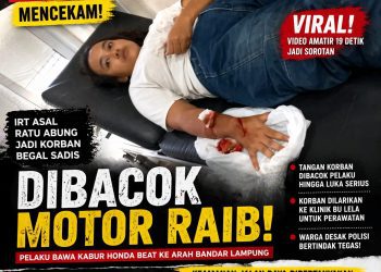 Begal Brutal di Lampung Utara: IRT Asal Ratu Abung Disabet Senjata Tajam, Motor Digasak Pelaku